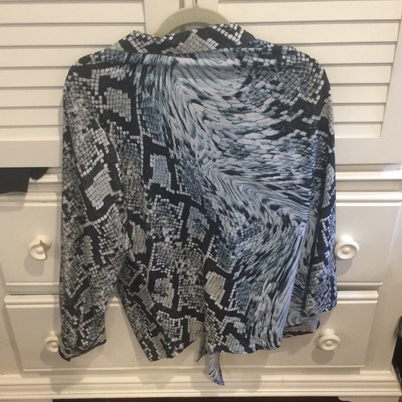 Michael Kors Snakeskin Pattern Button Down Shirt - Picture 3 of 3